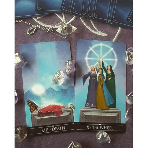 Tarot deck with silver witchcraft illustrations
